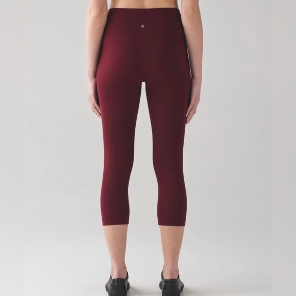 Lululemon Align Crop 19in Leggings Women’s Size 4 Deep Rouge - Picture 1 of 5